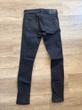 R13 Kate Skinny Jeans Black Country wash 24 black pants